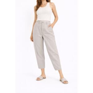 Banana Republic Barrel Leg Pants Beige Khaki High Rise Cropped Size 10